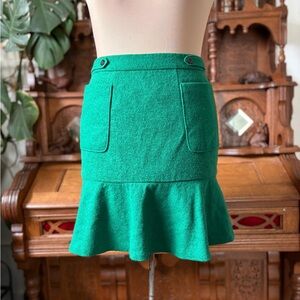 Maeve Anthropologie Green Mini Skirt Size 4